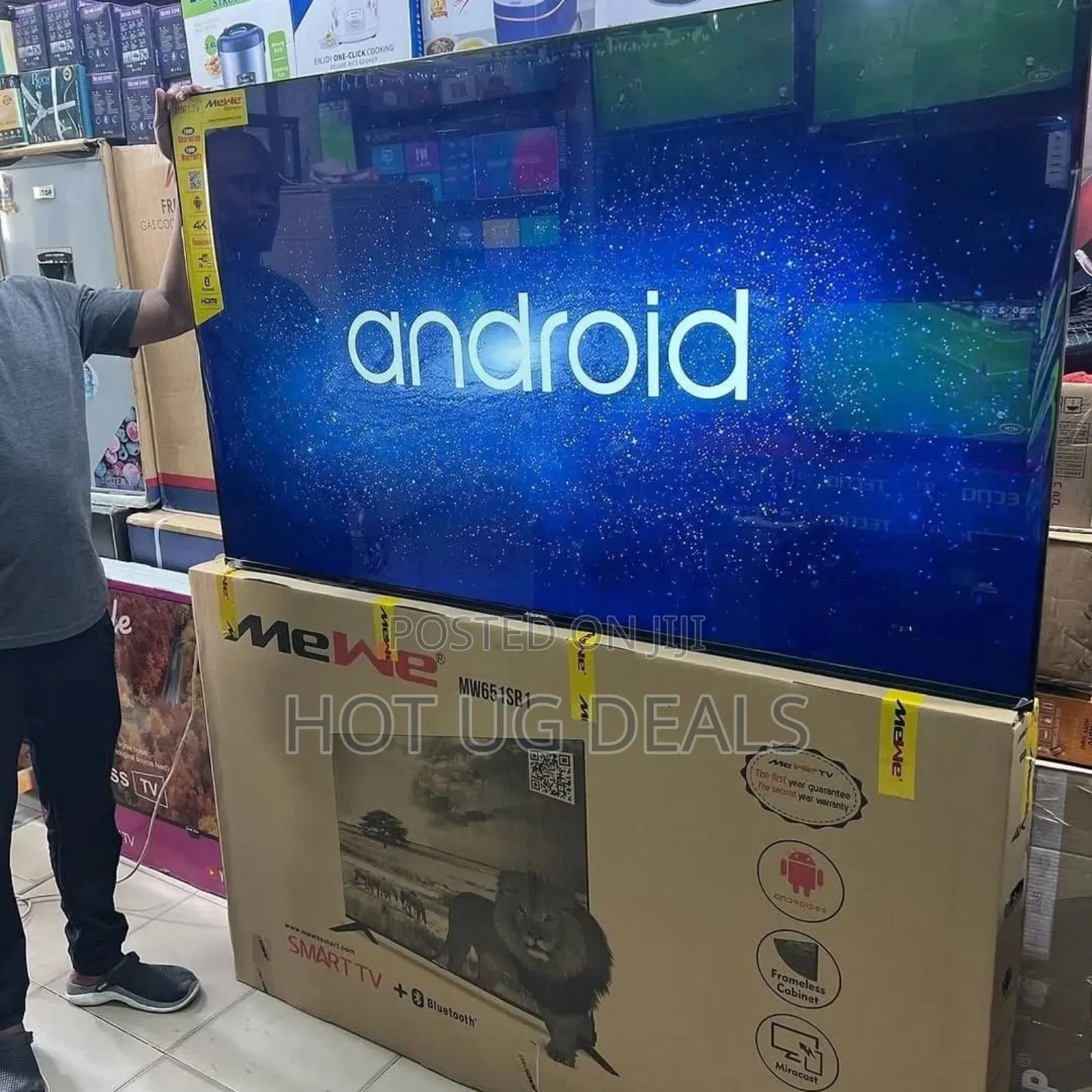 Mewe 65 Inches Smart Android Uhd Frameless With Bluetooth Tv
