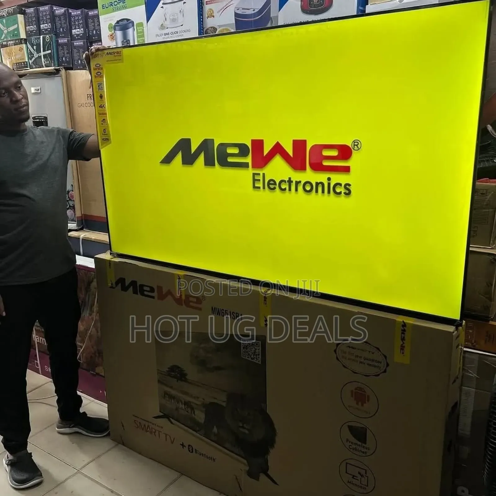 Mewe 65 Inches Smart Android Uhd Frameless With Bluetooth Tv
