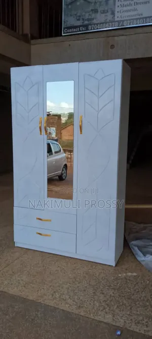 4by6ft White Wardrobe With 2 Big Drawers