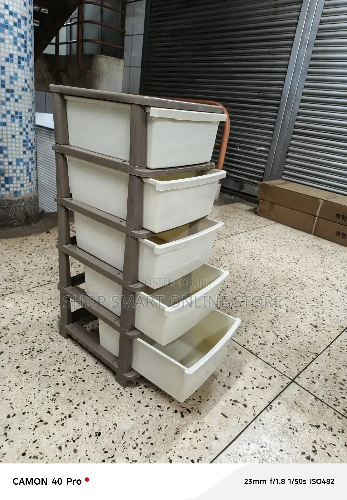 Plastic Storage Cabinet Trolleys 5 Drawers