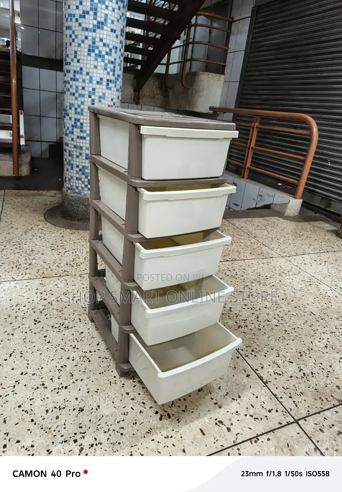 Plastic Storage Cabinet Trolleys 5 Drawers