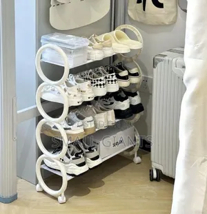 Simple Multi - Layered Shoes Rack With Wheels