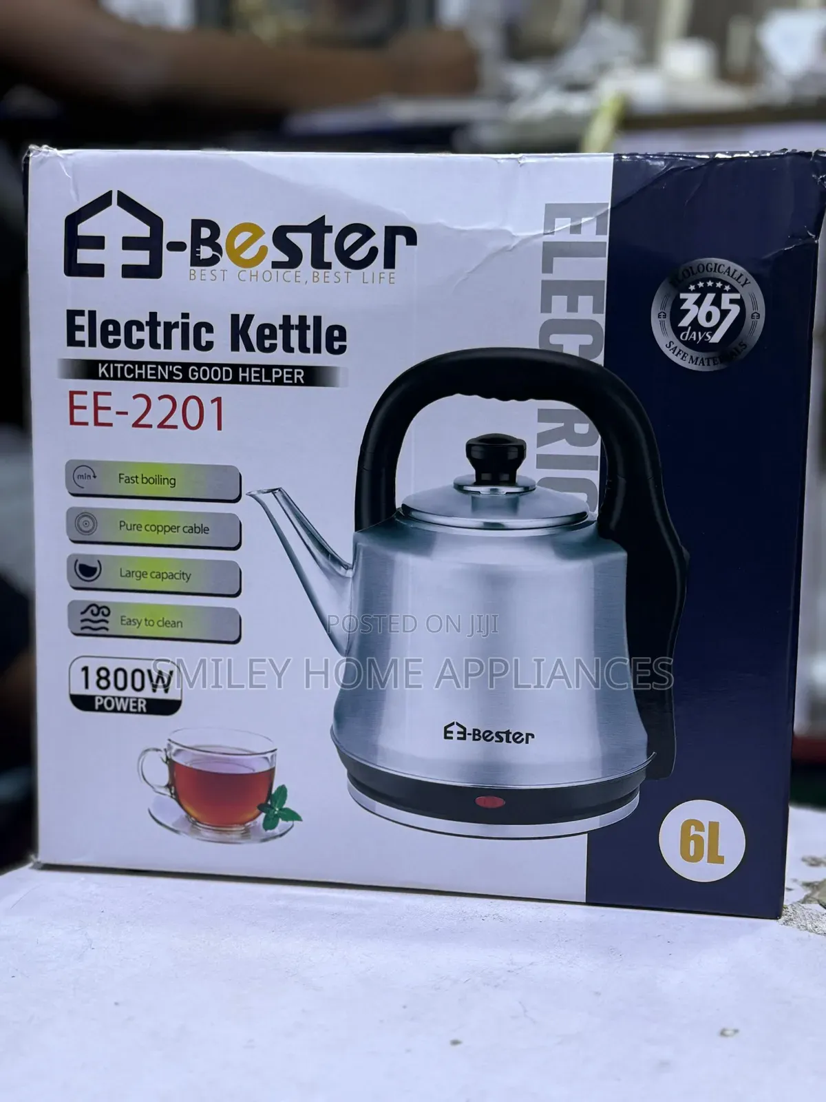 Bester Stainless Steel Water Electric Kettle 6ltrs