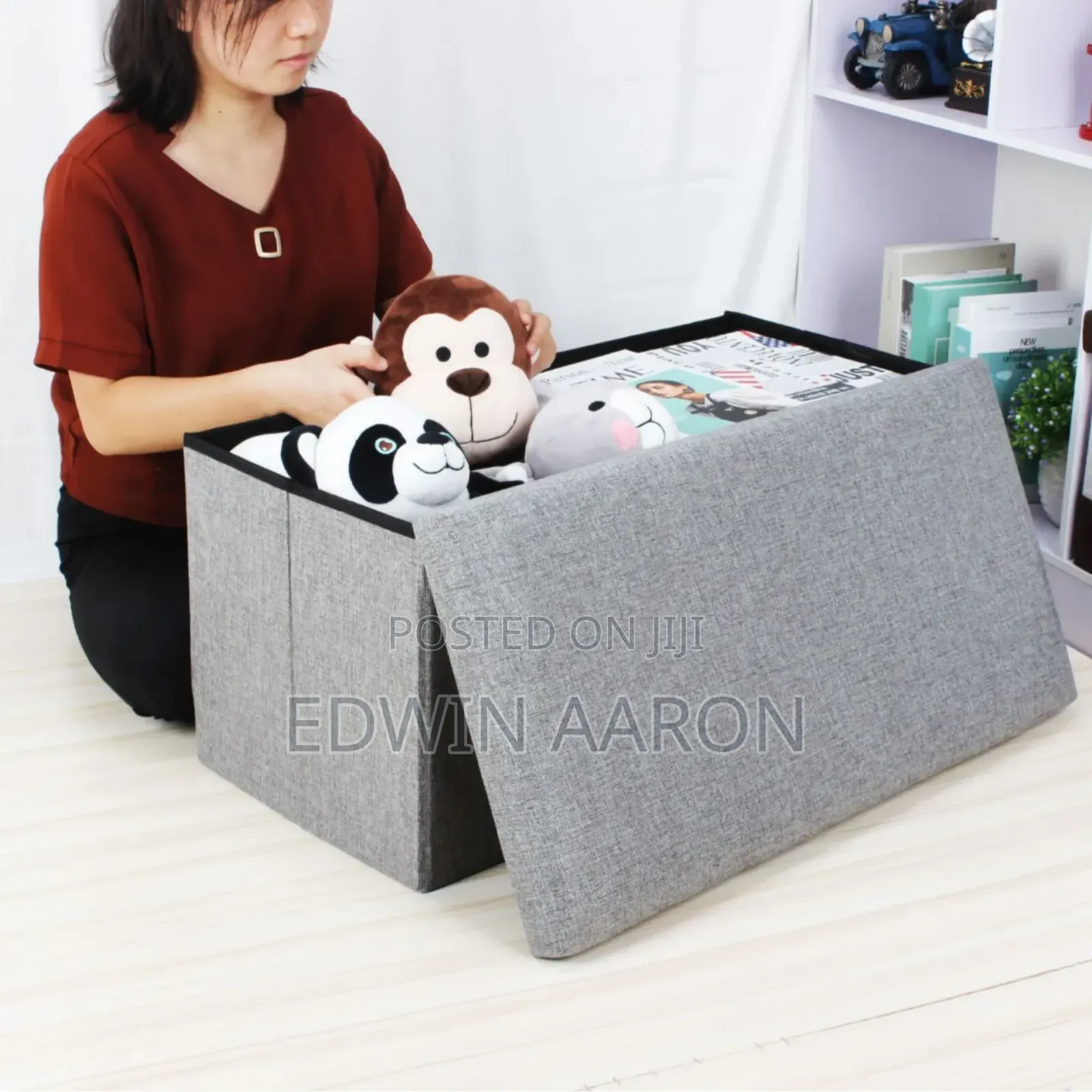 Foldable Ottomans Storage Box