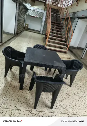 Outdoor Plastic Table and Sofa Chairs