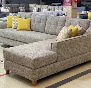 Six Seater Sofa With Fabric Cushions