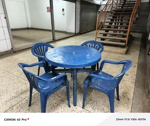 Photo - Plastic Table and Chairs Plastic Table and Chairs