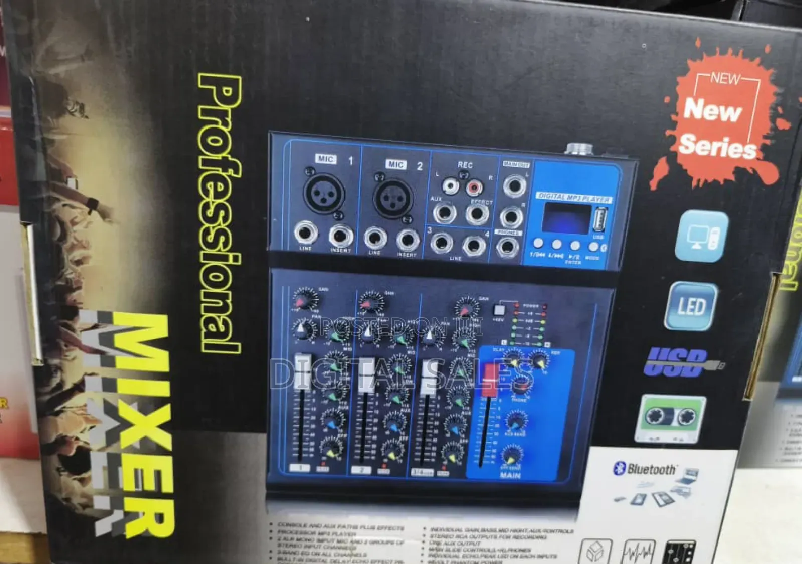 Bluetooth Yamaha Usb F-4 Fully Loaded Live Sound Music Mixer