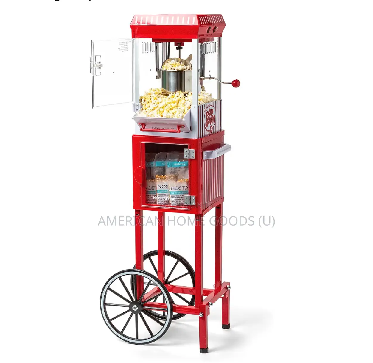 Nostalgia Popcorn Maker Machine W/Movable Professional Cart