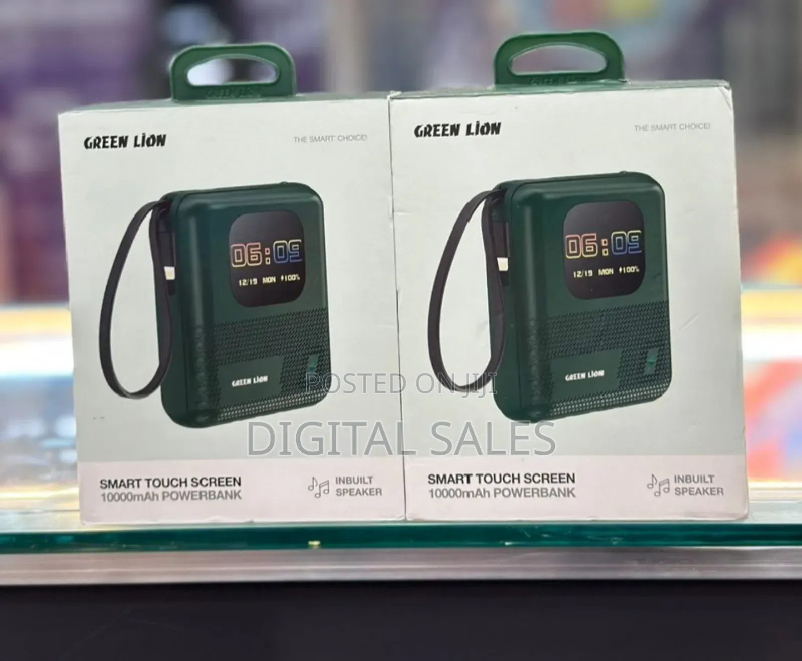 Green Lion Smart Touch Screen 10000mah Power Bank - Green