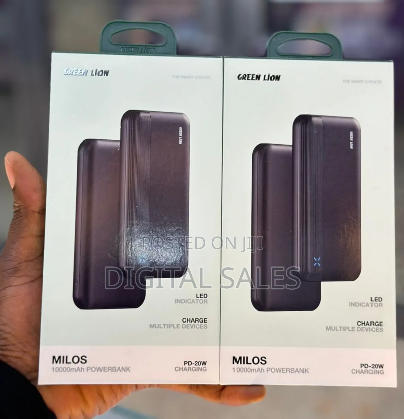 Green Lion Milos 10000mah Powerbank - Black