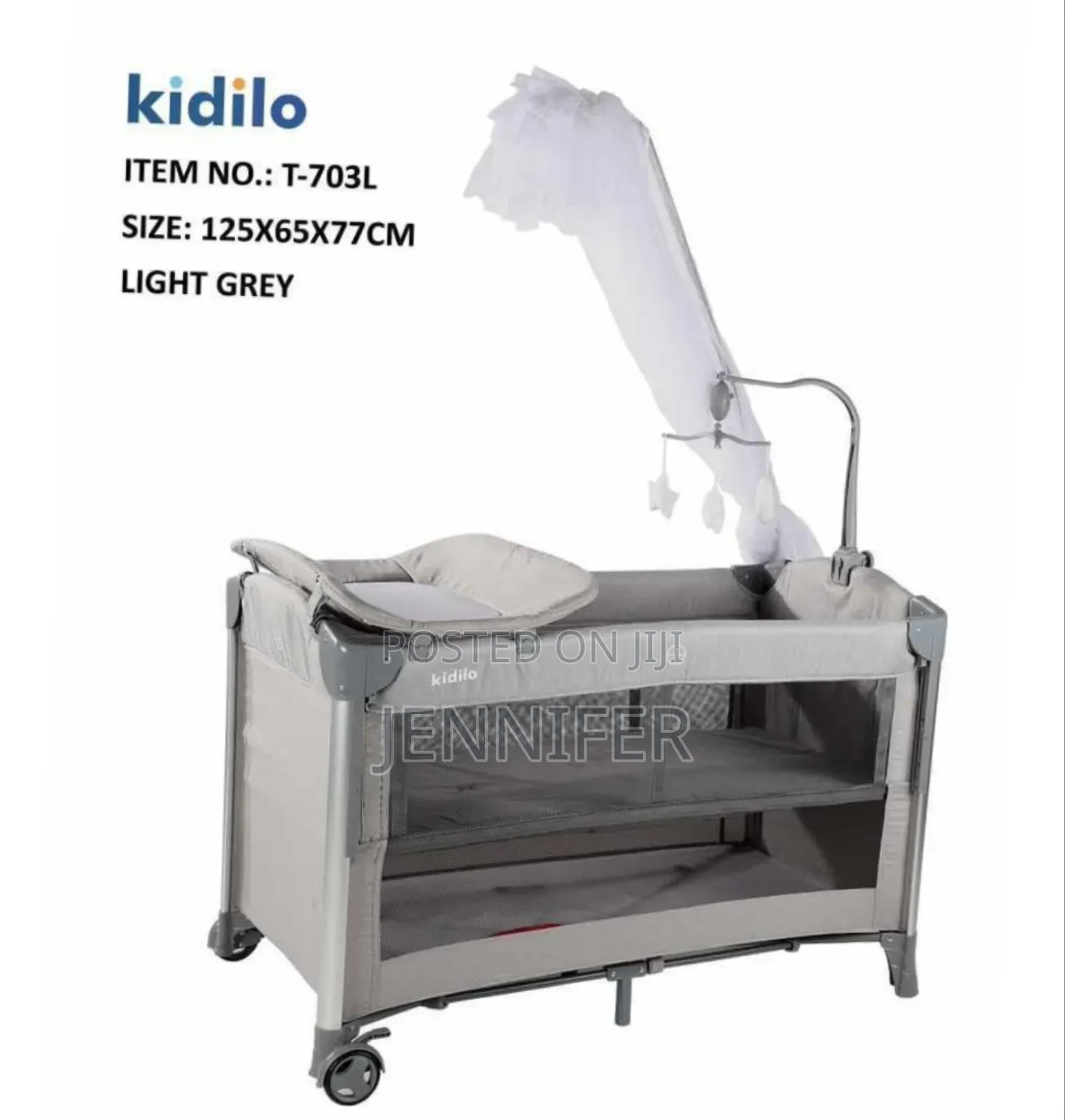 Kidilo Baby Playpen Folding Baby Cot