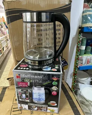 Hoffmans 2.2l Glass Electric Kettle With Blue Led Light