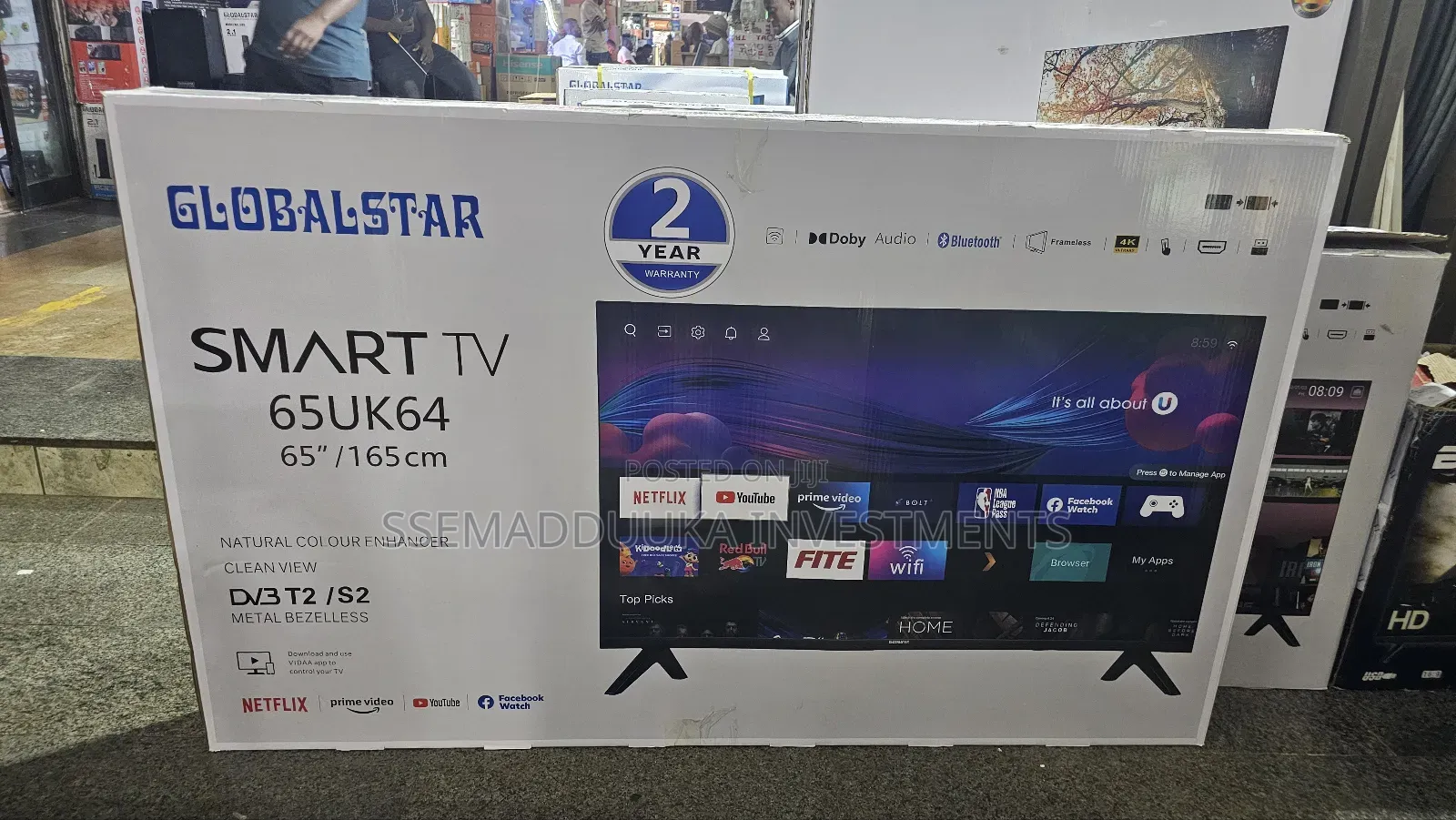 Globalstar 65inches Frameless Smart Tv