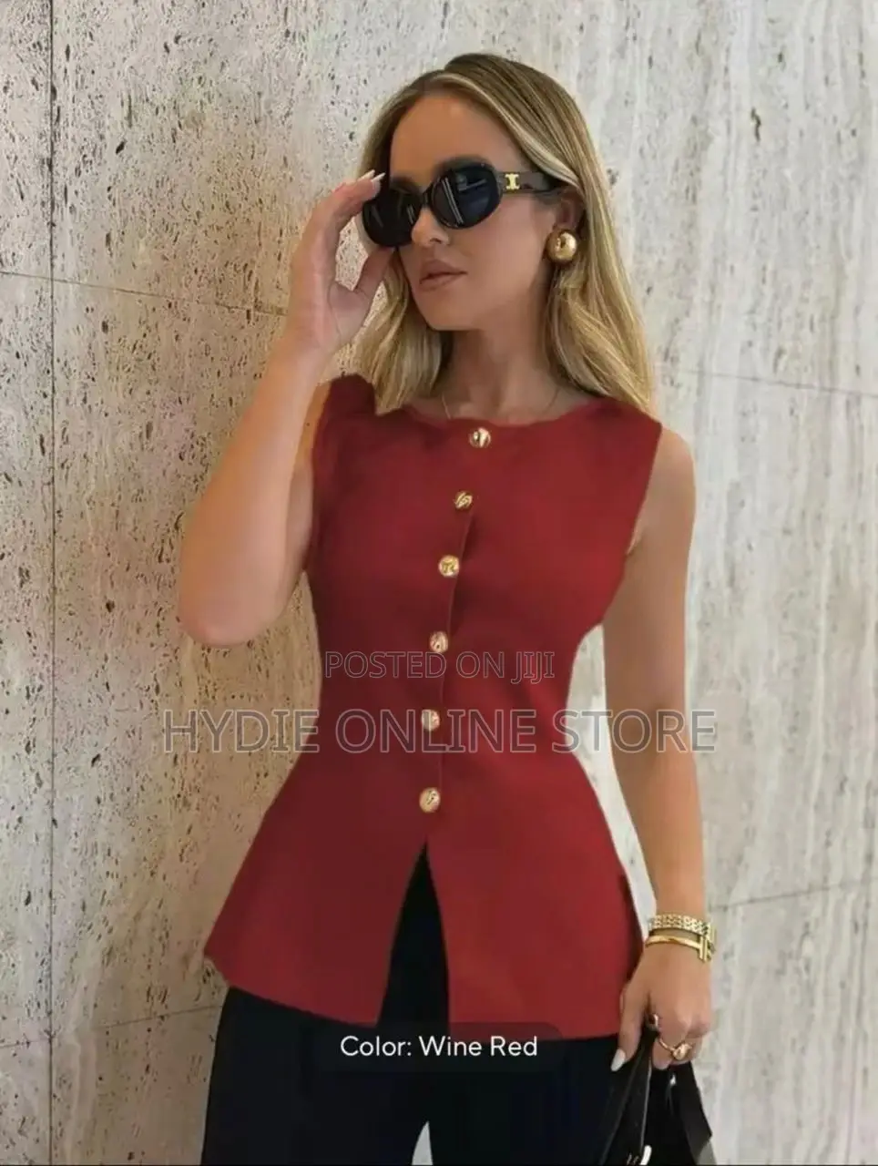 Ladies Button Office Tops