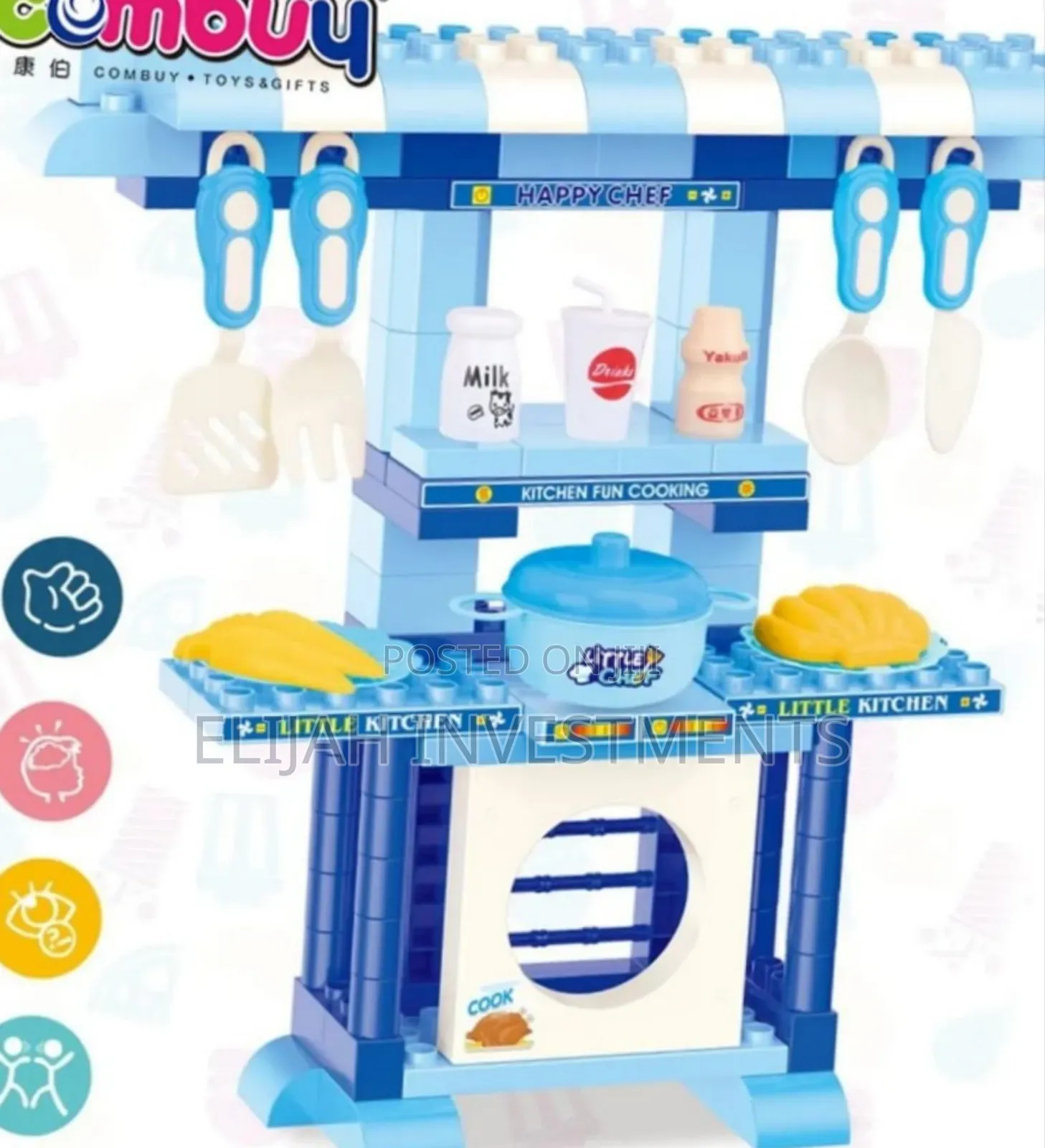 Educational Pretend Play Kitchen Toy Giant Building Blocks