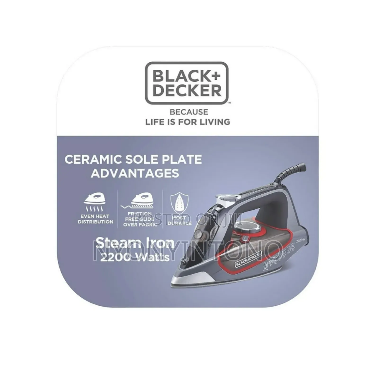Black Decker Top-Quality Steam Iron With 2yrs Warranty