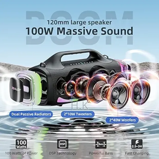 Zealot S79 Extra Super Bass Portable Bluetooth Speaker. - H.K