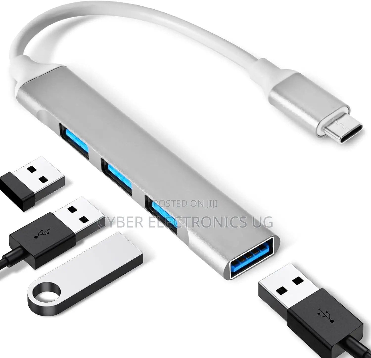 4 Ports Usb C to Usb Hub 3.0 for Macbook and Mobile Phones