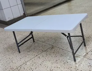 Rectangula Table With Steel Legs
