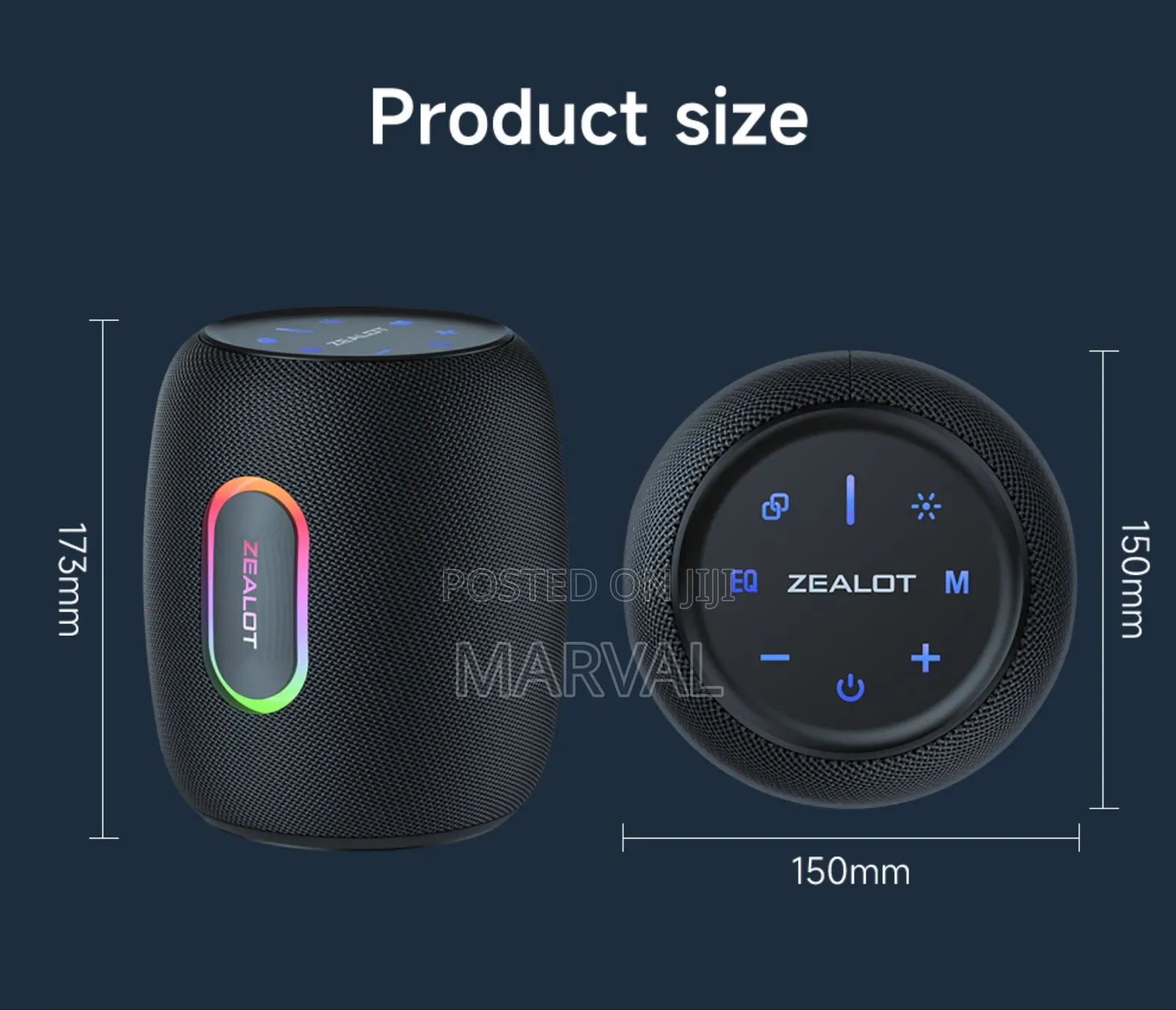 Zealot S64 50w Wireless Speaker, Outdoor Portable Subwoofer