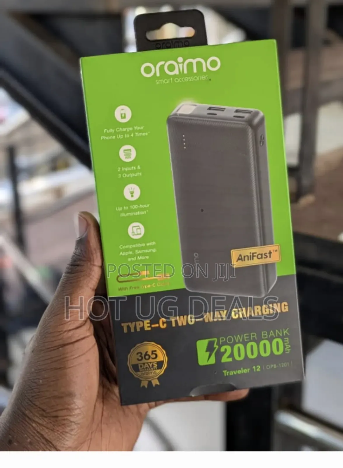 Oraimo Traveler 4 Power Bank 20000mah - Black
