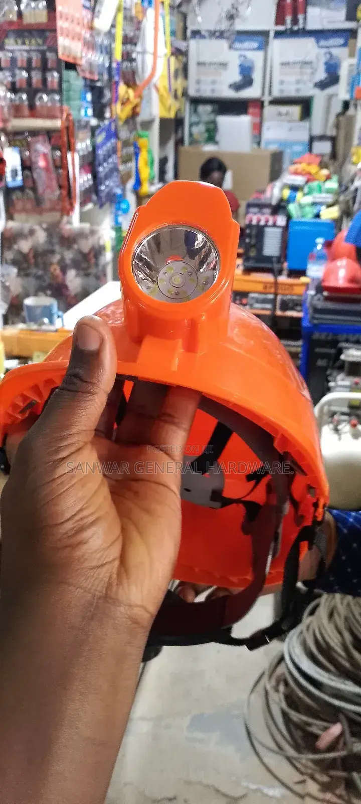Helmets With Head Lamps(Helmets With Torch) Rechargeable Torch.