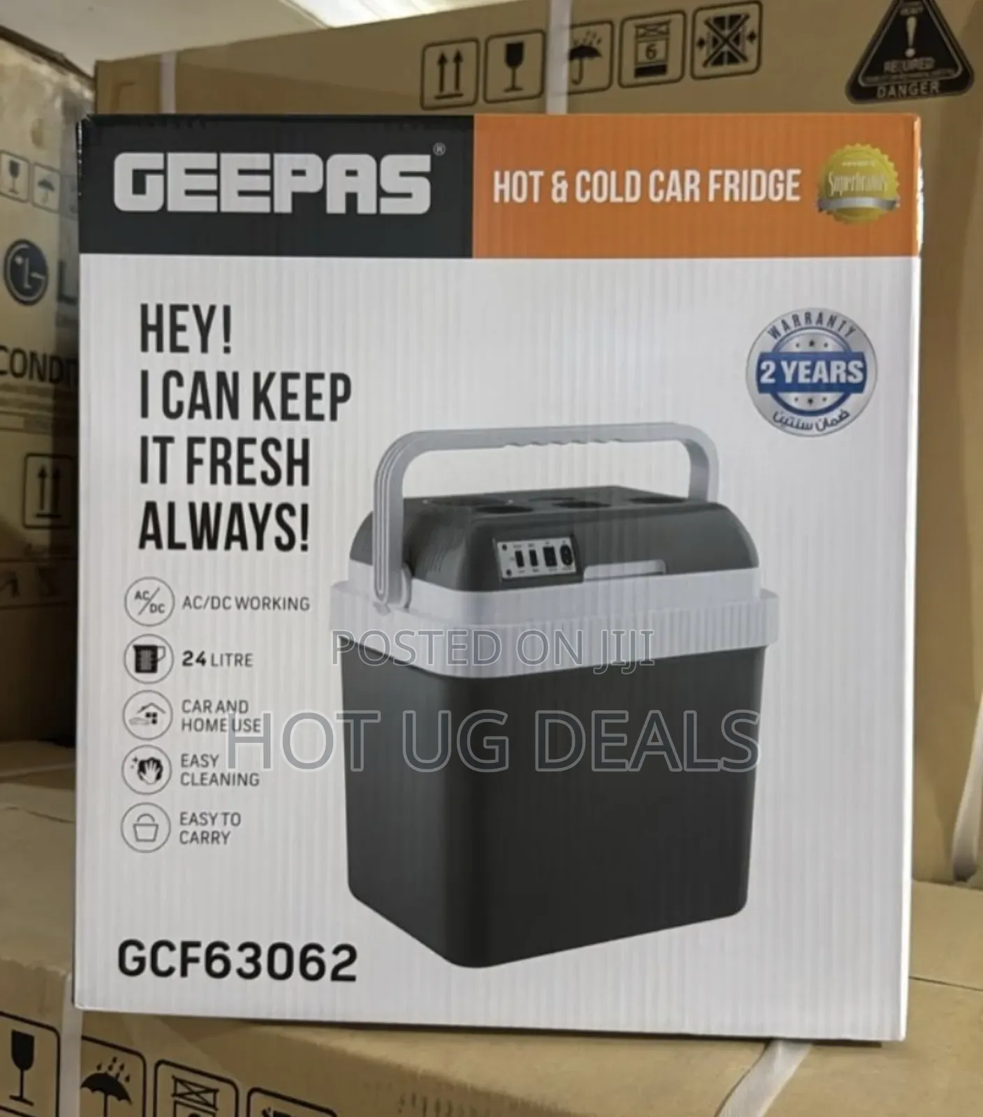 Portable Geepas 24l Car Fridge  - Grey