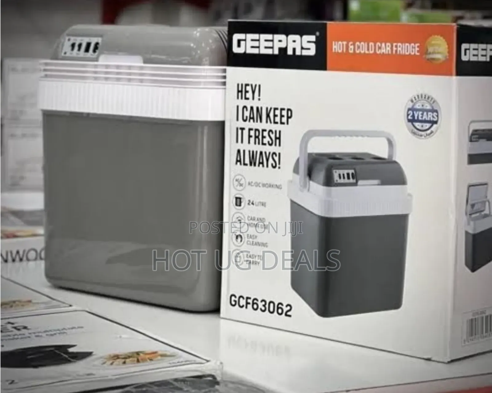 Portable Geepas 24l Car Fridge  - Grey