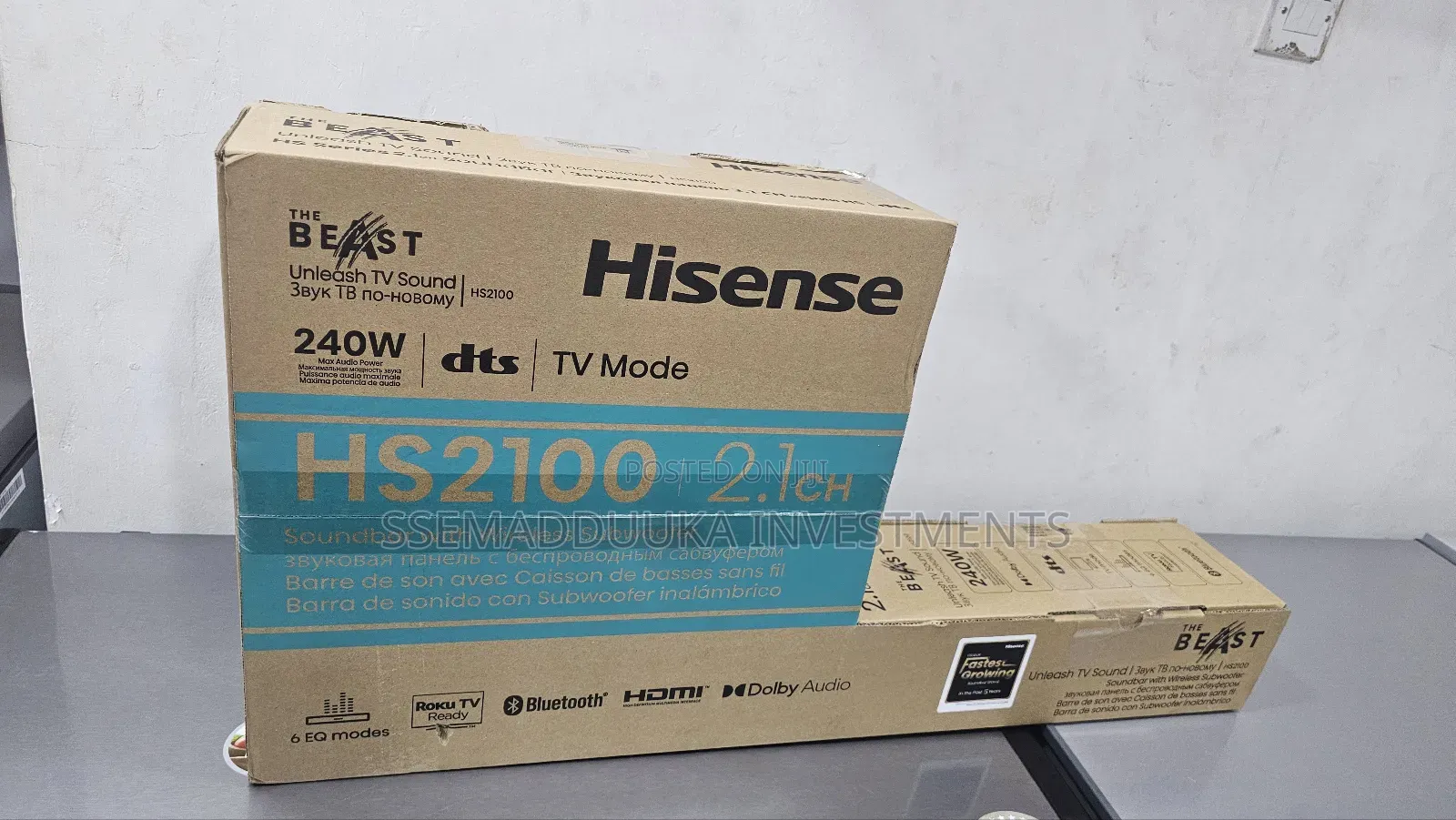 Hisense Hs2100 Sound Bar