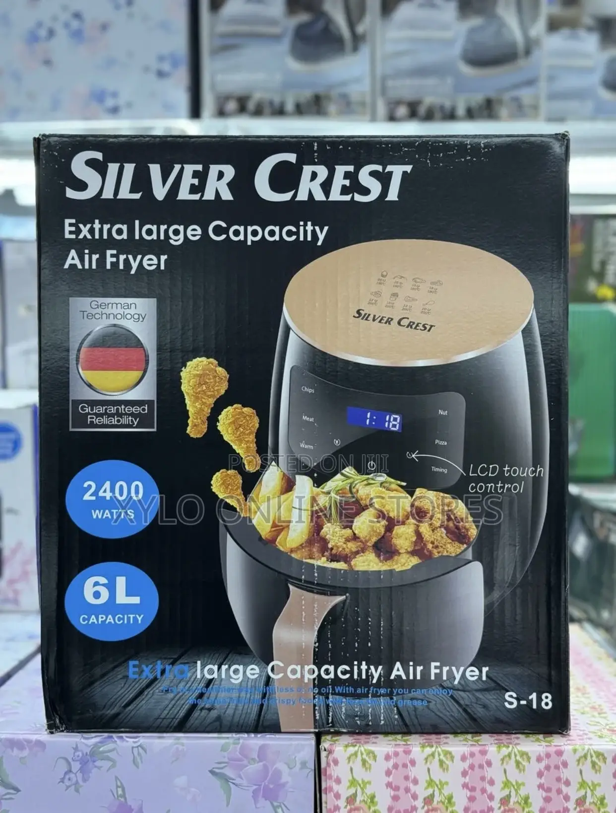Silver Crest Extra Large Capacity Digital Air Fryer Of 6ltrs