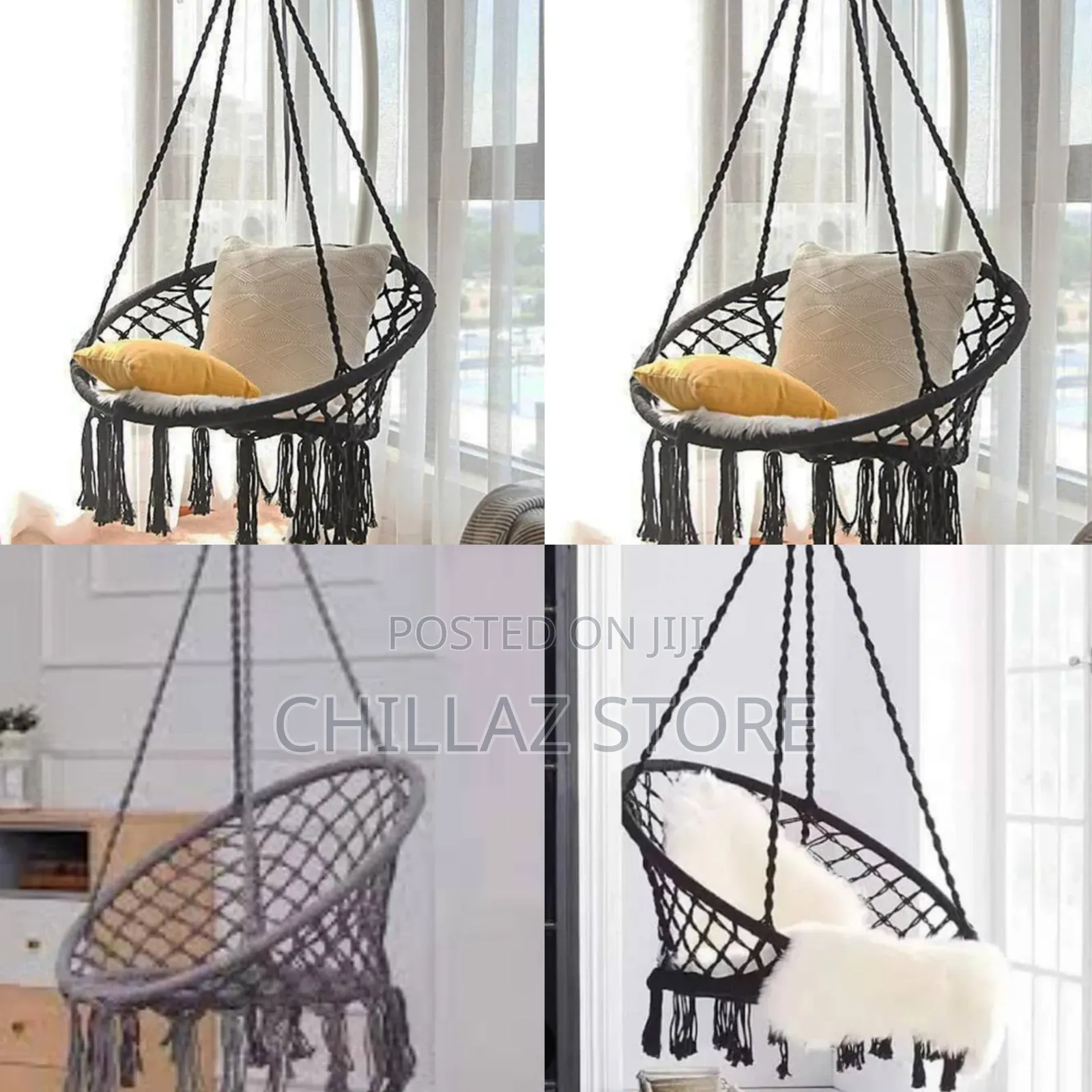 Round Hanging Outdoor Hammock.