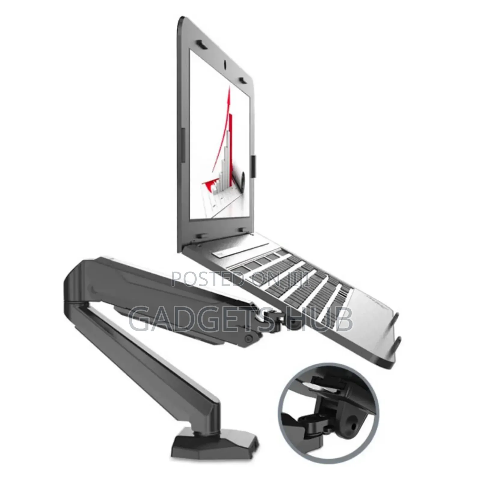 Adjustable Laptop Stand or 10-27 Inch Monitor Holder Arm