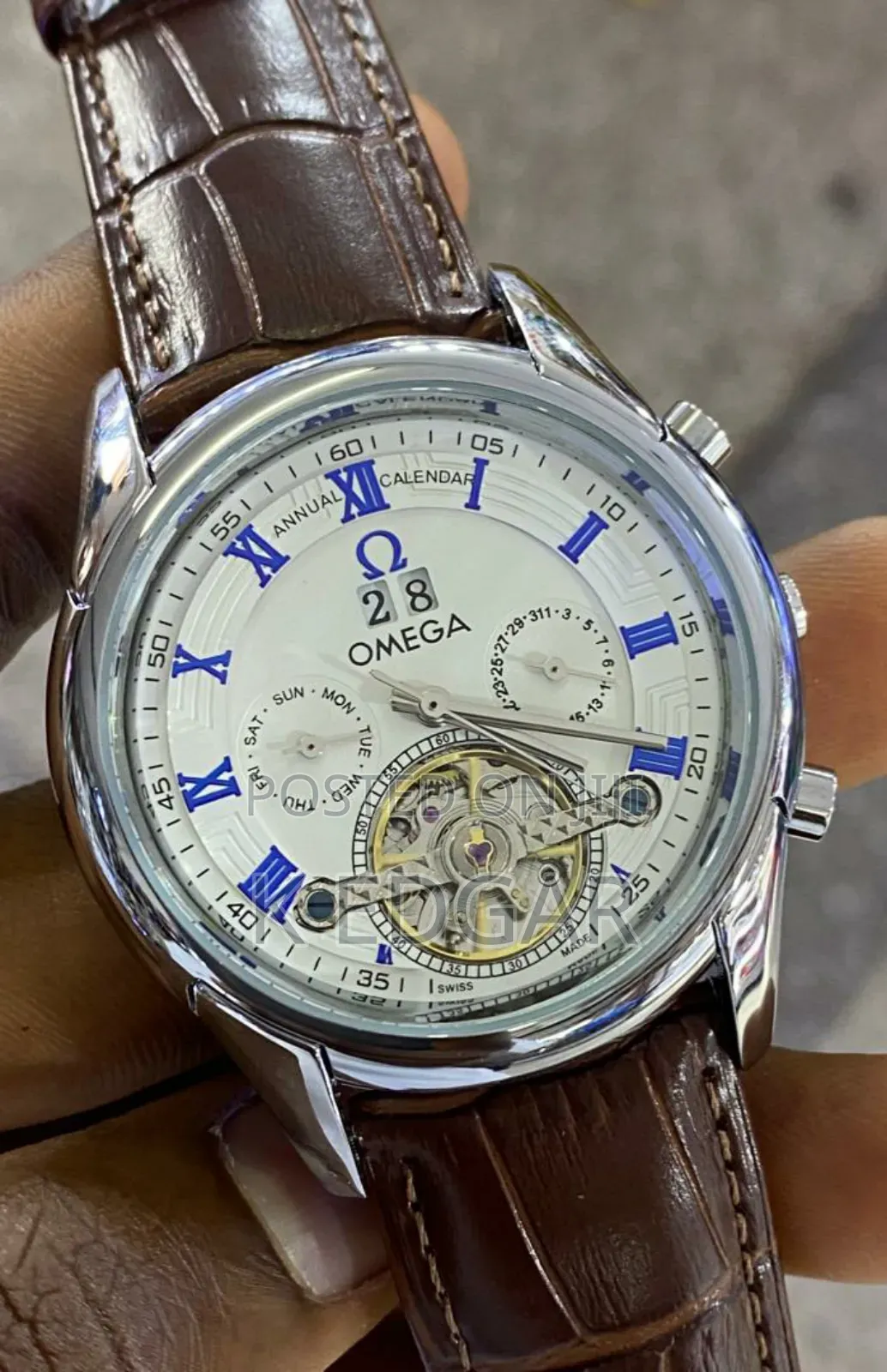 Brown Automatic Mechanical Omega Watch