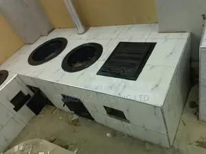 Permanent Cooking Stove for Charcoal and Firewood