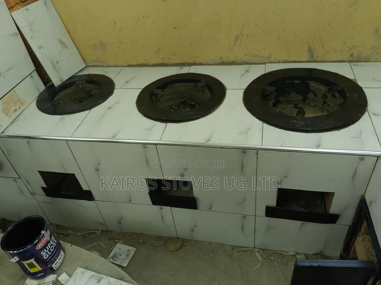 Permanent Cooking Stove for Charcoal and Firewood