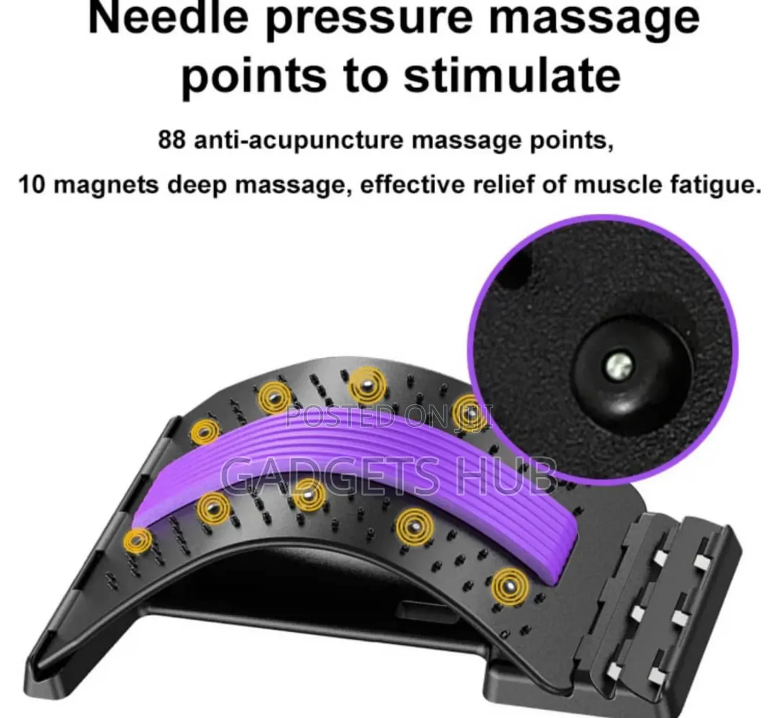 Lower Lumbar
Support Board Pain Relief Massager Back Stretc