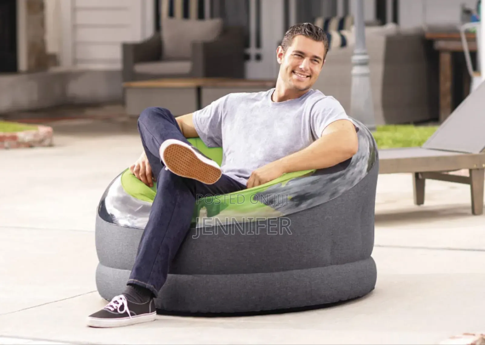 New Intex Flocked Inflatable Sofa Chair