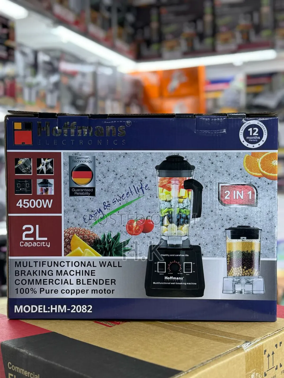 Hoffmans 2-in-1 Multifunctional Blender, Model Hm-2082.