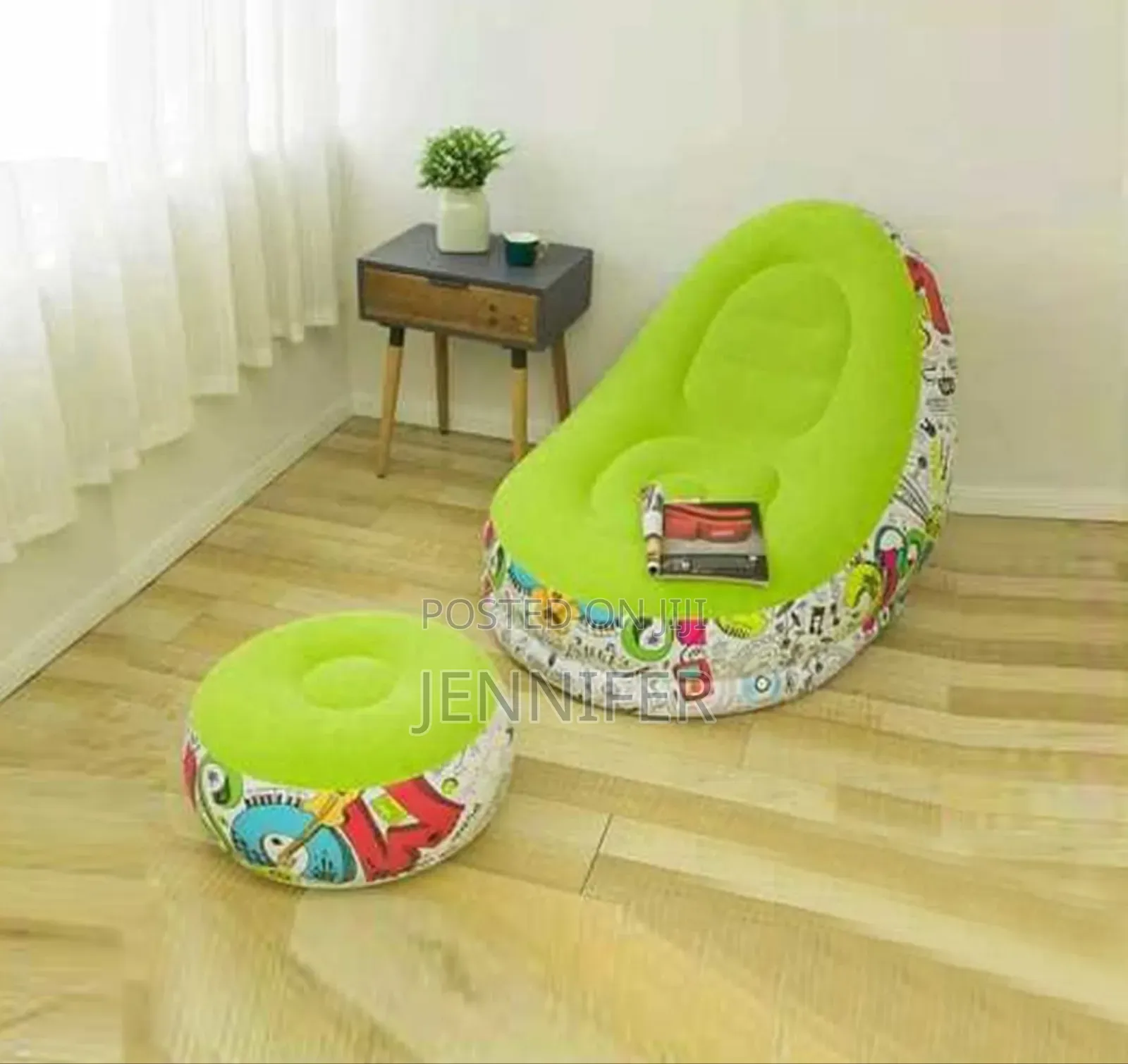 Inflatable Air Chair With Footstool Furniture