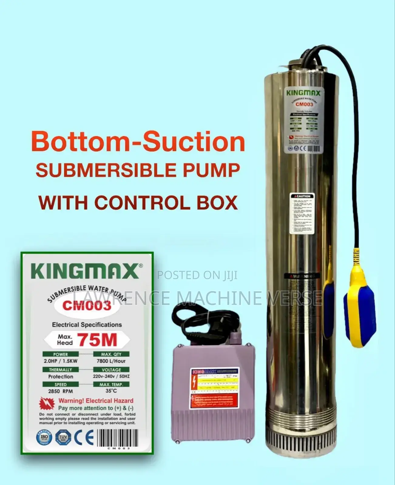 Submersible Water Pump 75m