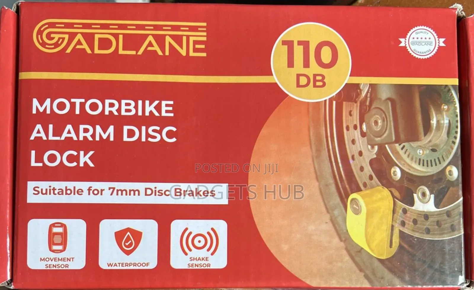 Motorbike
Alarm Disc
Lock
Suitable for 7mm Disc Brakes