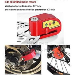 Motorbike
Alarm Disc
Lock
Suitable for 7mm Disc Brakes