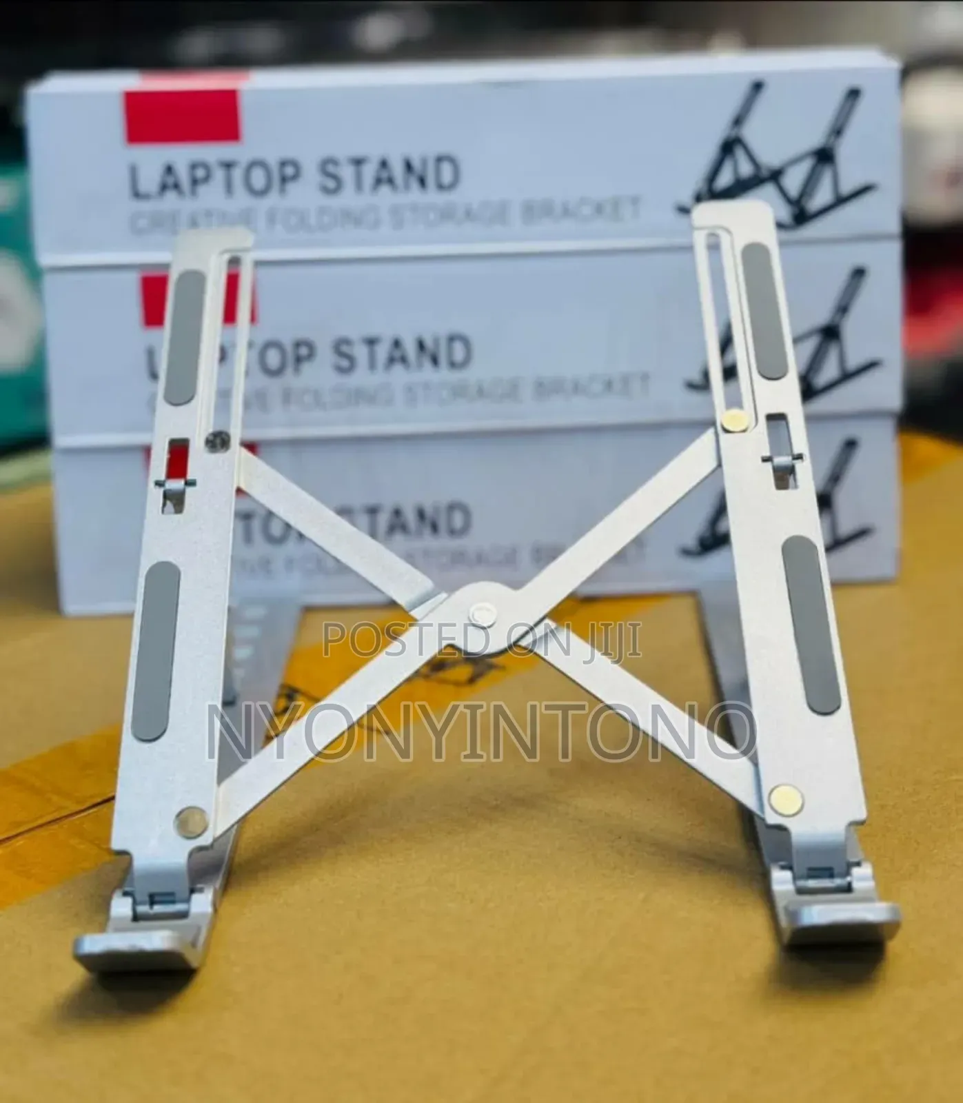 Table Top Adjustable Metallic Laptop Stand