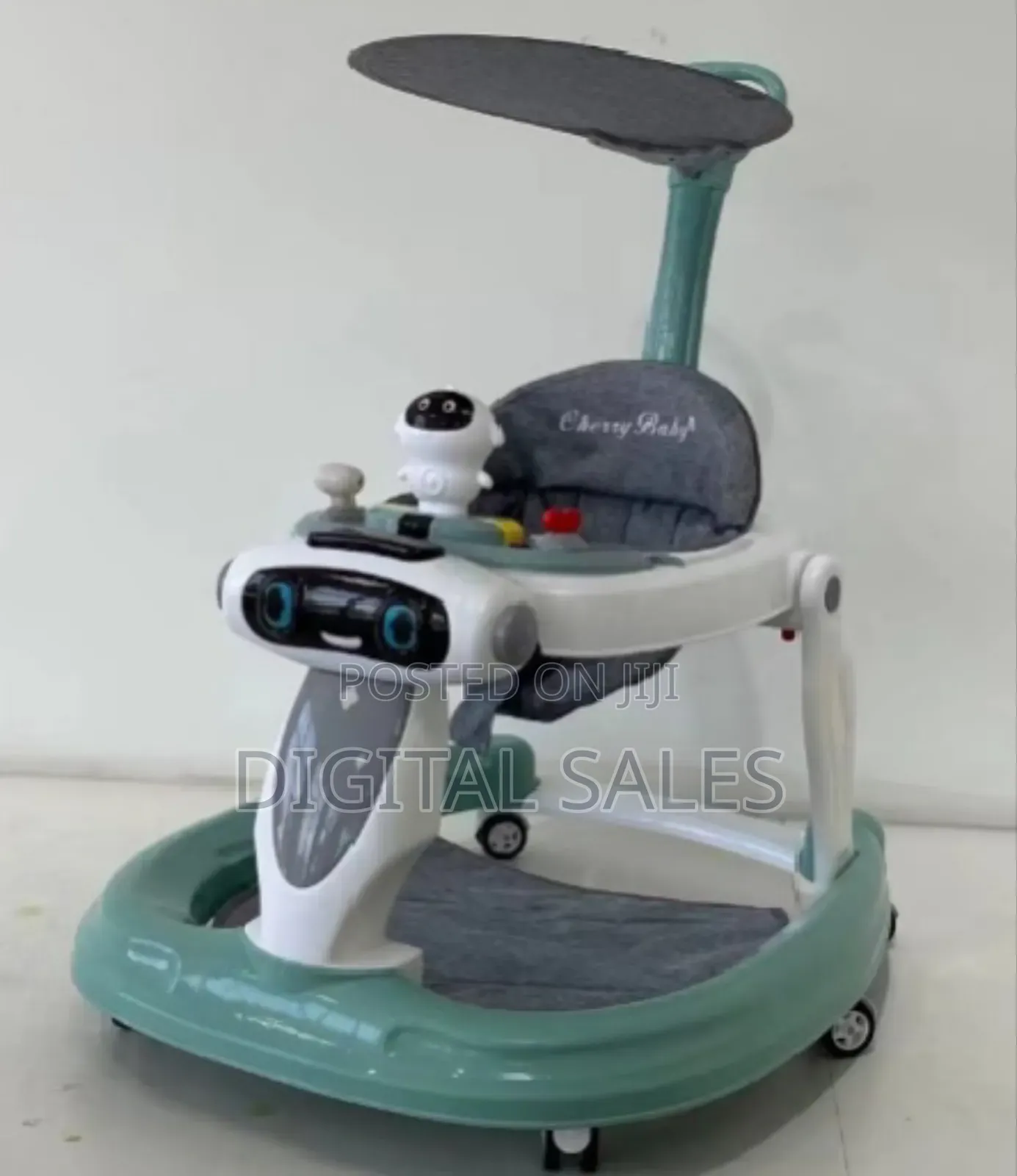 Adjustable /3-in-1 Activity Baby Push Walker, Green
