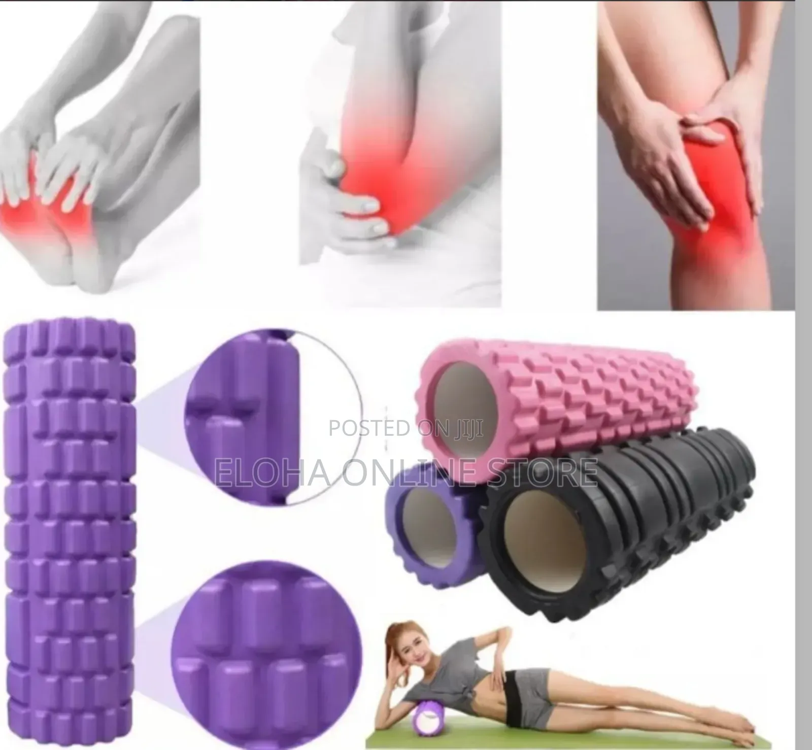 Fitness Yoga Balance Bar Stick Deep Massage Roller