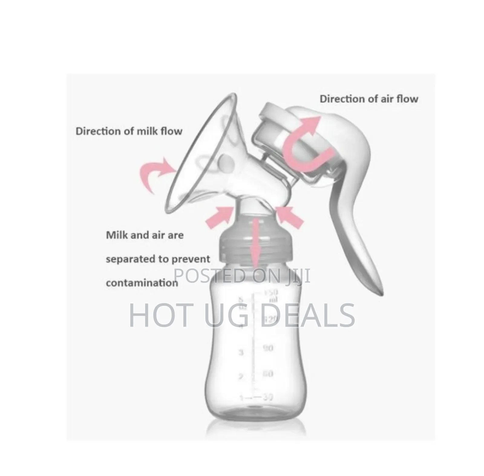 Manual Breast Pump Powerful Suction Cup Milk Extractor