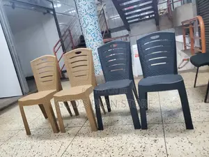 Above Brown and Black Plastic Chairs (Armless)