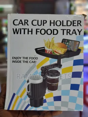 Roe Car Cup Holder Tray With 360° Rotation -