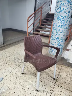 Gray and Coffee Brown Plastic Chairs Plastic Chairs